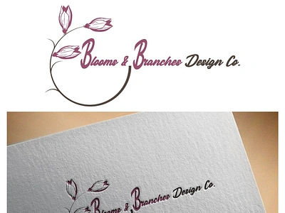 Blooms Branches Design Co logo 3 attarctive logo barnd logo beauty logo business identity logo care logo fashion logo flat logo flower logo gardening logo logo lovely logo luxery minimalist unique logo