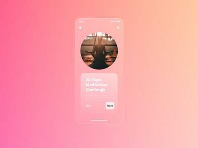 Meditation app app ui