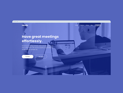 nendio website design typography ui