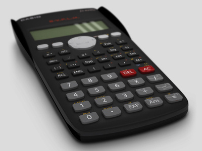 Casio Scientific Calculator Visualization 3d modeling 3d rendering advertising calculator casio electronics maths office photography photoshop rhinoceros 3d vray