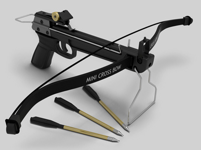 Hand Crossbow Visualization 3d modeling 3d rendering advertising arrow bow crossbow gun photoshop rhinoceros 3d trigger vray weapon