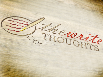 The "Write" Thoughts logo blog branding company illustration logo thinking vector write
