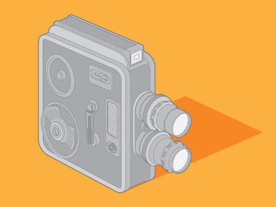 Meopta axonometric cameras design illustration illustrator meopta old cameras retro vector viantage