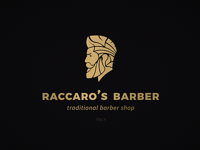 Raccaro's Barber branding design graphic logo packaging vector visual identity