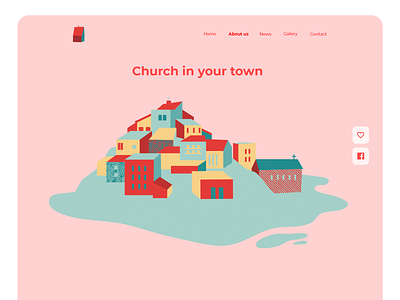 Church website art branding illustration logo minimalistic ui ux vector web web design website