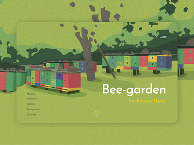 Website for Bee-garden art branding design green illustration minimalistic nature ui ux web web design website website design