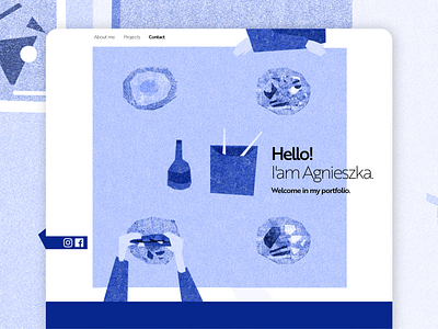 Portfolio website art blue branding design illustration minimal minimalistic ui ux web web design website website design