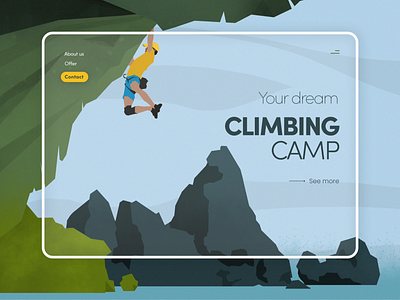 Climbing camp website art branding design illustration minimal minimalistic ui ux web web design website website design