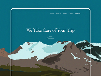 Travel website / 2021 art branding design illustration minimalistic mountain travel ui ux web web design webdesign website website design