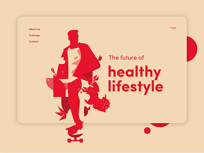 Concept of a website art branding fit health illustration minimalistic skateboard sport ui ux web web design website website design
