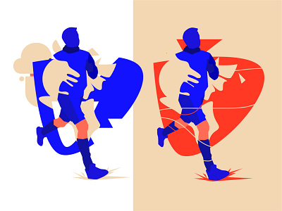 Runner art branding design illustration minimalistic run runner sport vector