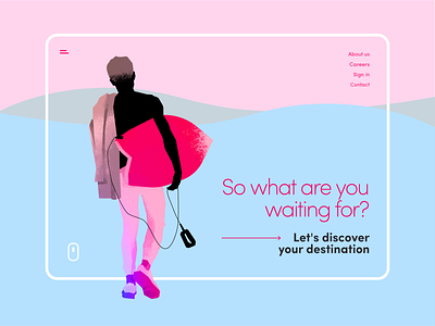 Discover / Website art design graphic design illustration minimalistic sport surfing ui web website