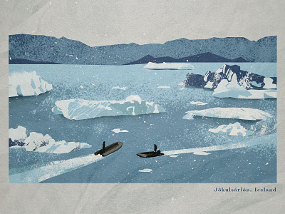 Jökulsárlón / Iceland art blue book cold design iceland illustration minimalistic photoshop vector winter