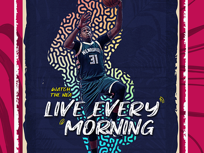 NBA Poster basketball basketball player colorful live streaming nba playoffs nba poster poster design socialmedia tropical