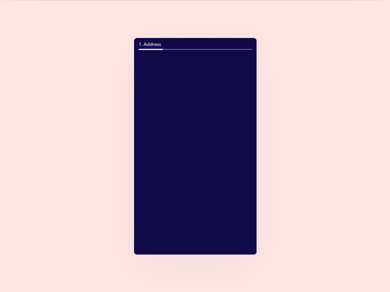 Address input process gif mobile onboard onboarding signup steps