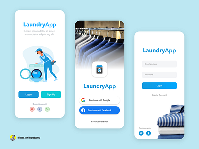 Laundry App Login Concept