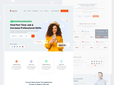 Job application landing page design