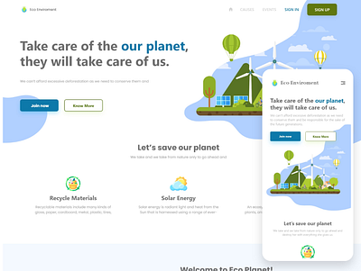 Eco Environment Website branding eco ecommerce enivroment icon illustration logo minimal typography ui ux web