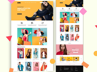 eCommerce Online Shopping Landing Page Template Design Thumbnail