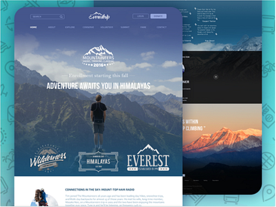 Everestrip - Travel Landing Page branding photography tourism webdesign