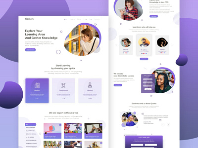 Education Learners Landing page