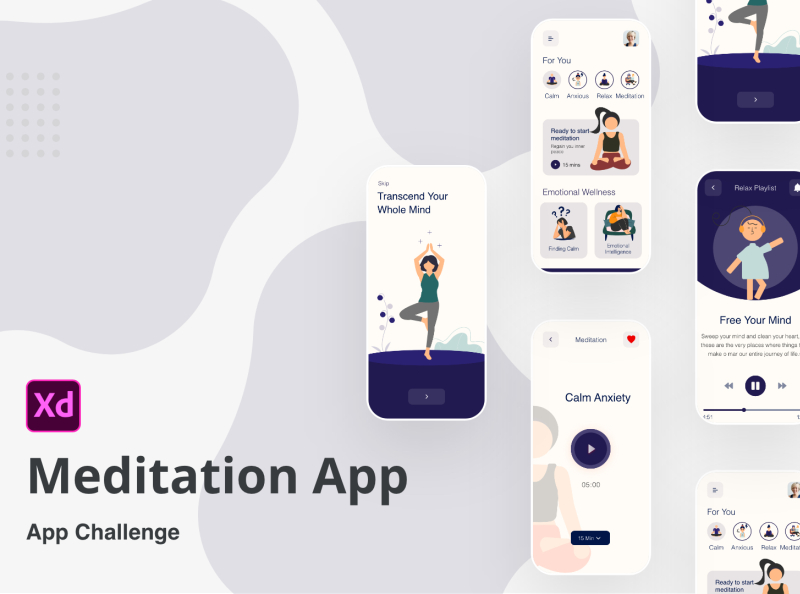 Meditation App Design by Muhammad Yaseen on Dribbble