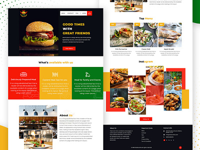 Food Landing page foodlogo homepage landing page design psd mockup psd template ui uidesign uxdesign webdesign website website design