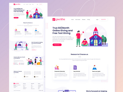 Church Landing Page Mockup homepage homepage design landing page design landingpage psd mockup psd template uiux webdesign website design