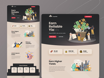 TempleDAO graphic design homepage design uidesign uiux webdesign website design