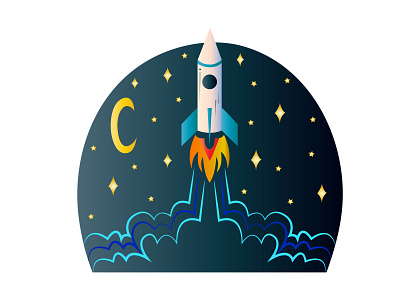 Rocket Logo animation branding design illustration logo logodesign typography