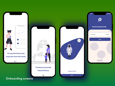 Onboarding screens app design ui ux