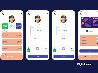 Bank app adobexd digitalbank figma finance fintech startup ui uiux