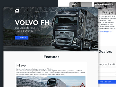 Volvo FH website concept