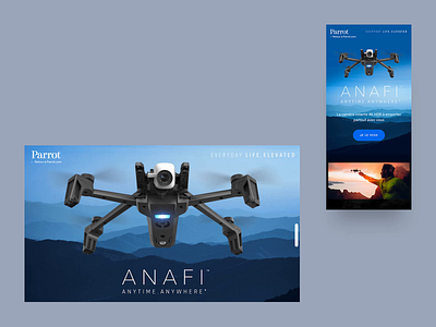 Parrot Anafi — UI responsive landing page 3d 3danimation design drone experience homepage immersive landing landing page mobile motion motion design parallax ui uidesign ux web website