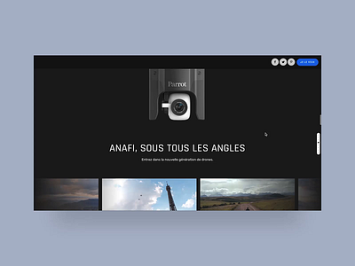 Parrot Anafi — UI photos carousel animation animation carousel case study desktop drone landing page photo animation project ui uidesign userinterface ux uxdesign website