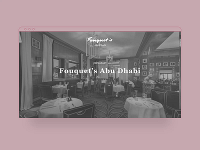 Fouquet's Abu Dhabi Restaurant — UX landing page wireframe abu dhabi case study desktop landing page louvre onepage project restaurant userexperience ux uxdesign web website wireframe wireframes