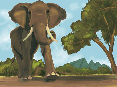 Elephant illustration animal digital illustration elephant elephant illustration illustration illustration art