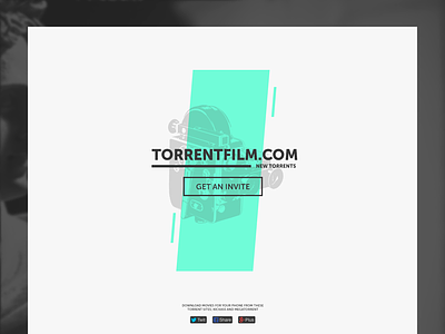 TorrentFilm (Promo) film landing promo site torrent ui ux web