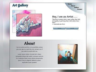 Art Gallery Website Design