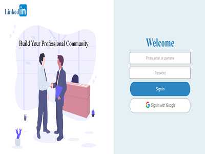 Linked In Login Page ( Weekly Warmup )