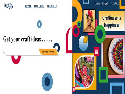 Craft Website Design black blue colorful colorful design craft craft website css3 green html5 mustard yellow pink rebound rebounds uiux web webdesign website website concept website design yellow