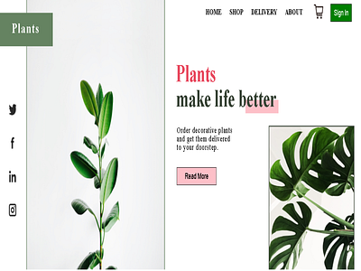 Plant Shop - Website Design