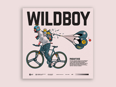 wildboy character design characterdesign digital art digitalart fixie illustration nobrake parachute ridewild tuanmulo