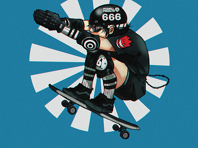 Human dart character design digitalart illustration skateboarding tuanmulo vans