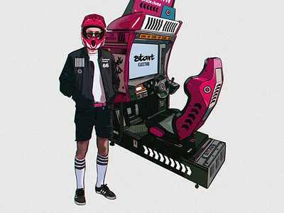 Outlaw arcade automotive car character design digital art hypebeast illustration race racing tuanmulo