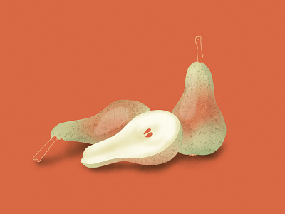 pears flat illustration fruit graphicdesign illustration pears procreate