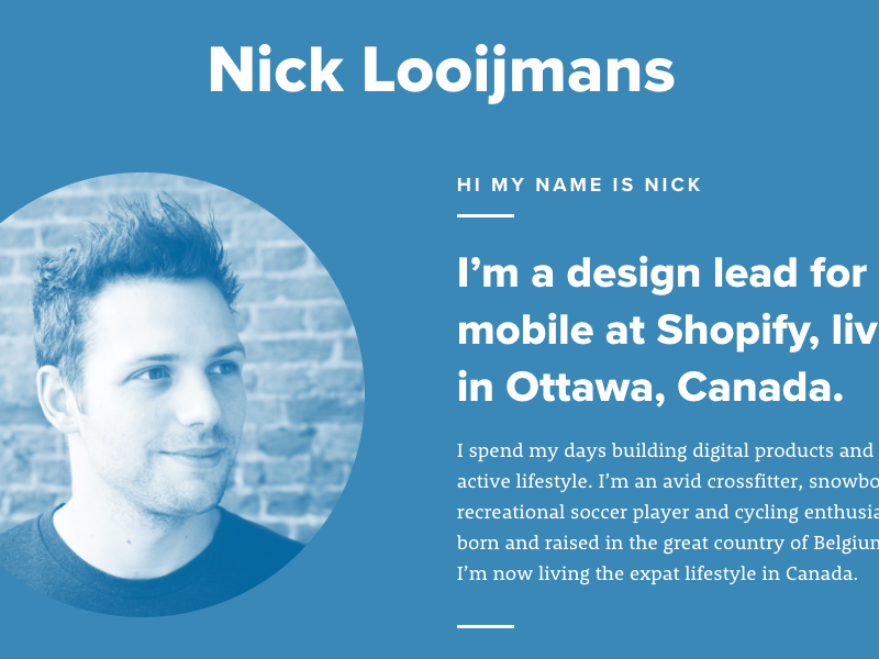 About me typography nova proxima intro website me about personal