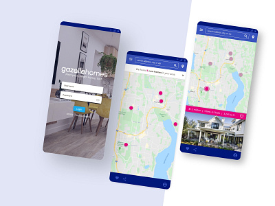 House Hunting App mobile design user inteface website design