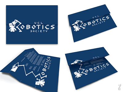 UCL Robotics Society | Leaflet Design blue leaflet leaflet design leaflets marketing collateral print design robotics