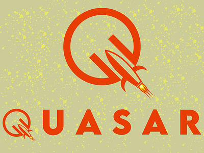 Quasar Rocketship Logo | Daily Logo Challenge: Day 1